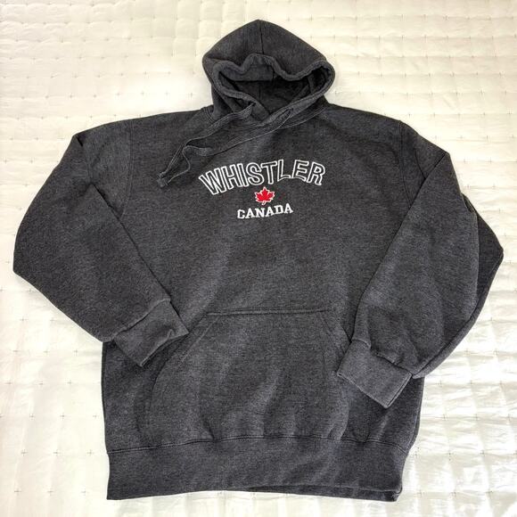 VTG Whistler Canada Hoodie Men's M | Gray | Ideal Active Apparel & Comfortwear - Picture 1 of 10